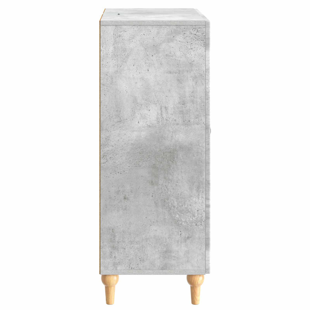 Sideboard med skuffe Betongrå 66 x 34,5 x 90 cm Konstrueret træ