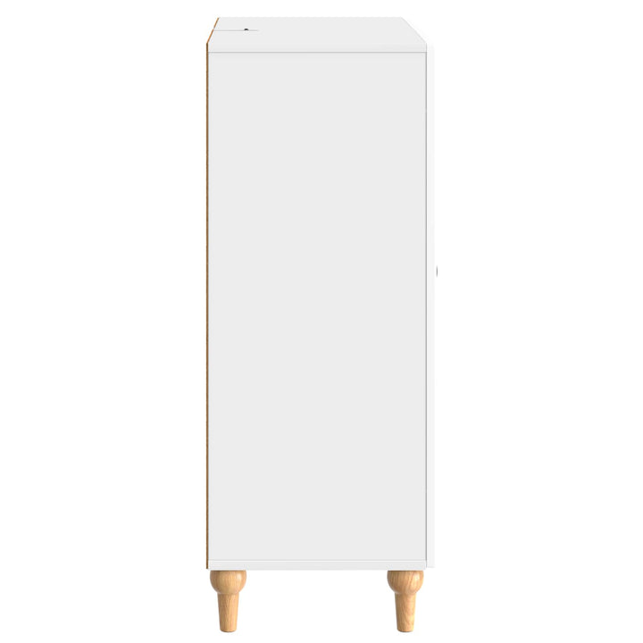 Sideboard Hvid højglans 66 x 34,5 x 90 cm Konstrueret træ