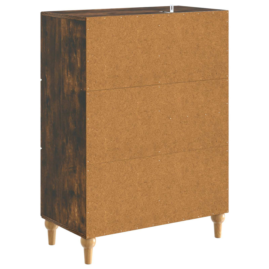 Sideboard med skuffe Røget eg 66 x 34,5 x 90 cm Konstrueret træ