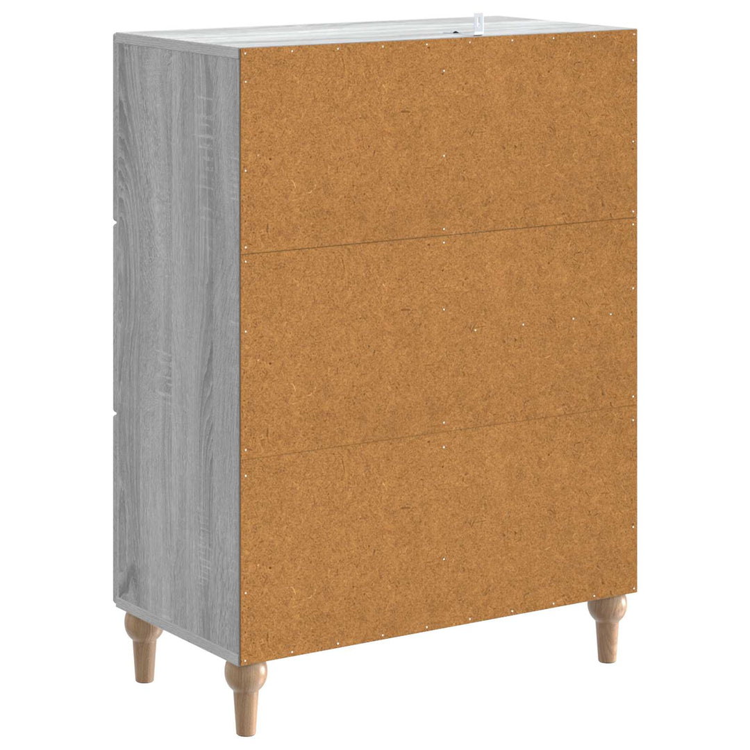 Sideboard Grå sonoma-eg 66 x 34,5 x 90 cm Konstrueret træ