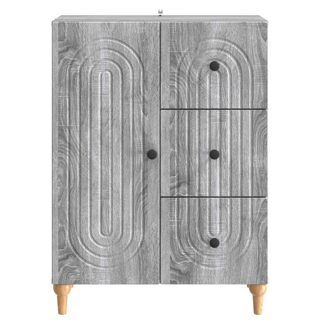 Sideboard Grå sonoma-eg 66 x 34,5 x 90 cm Konstrueret træ