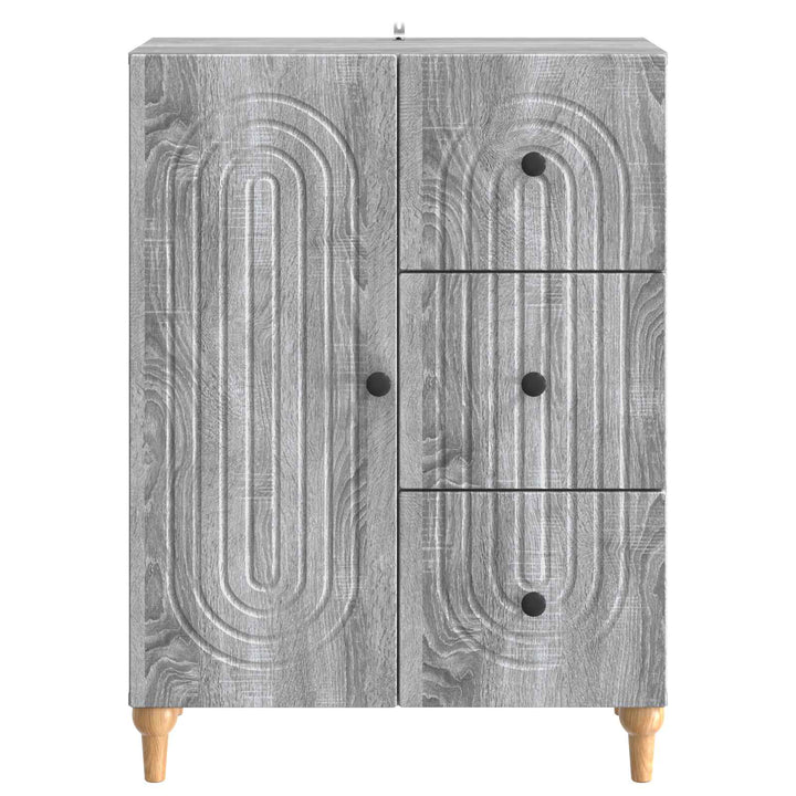 Sideboard Grå sonoma-eg 66 x 34,5 x 90 cm Konstrueret træ