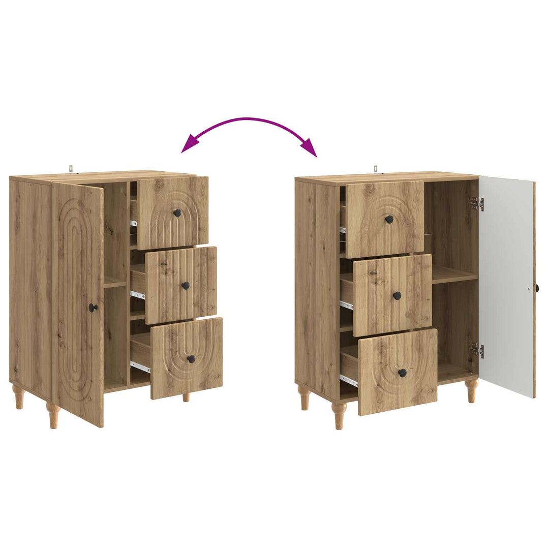 Sideboard Artisan-eg 66 x 34,5 x 90 cm Konstrueret træ
