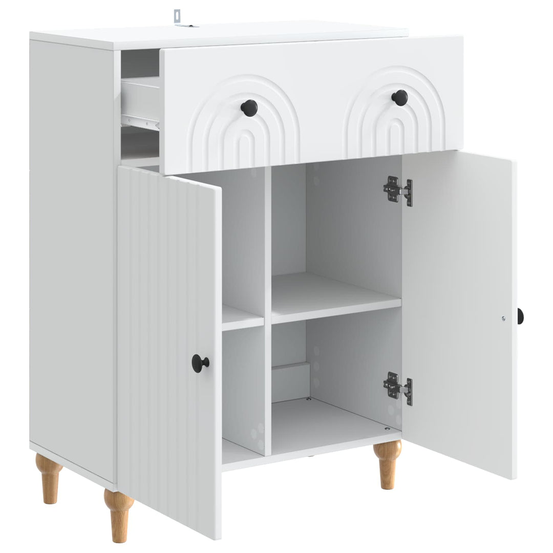 Sideboard Hvid 66 x 34,5 x 90 cm Konstrueret træ