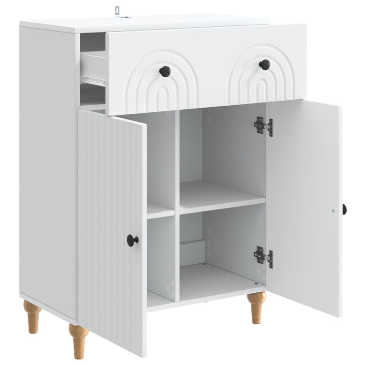 Sideboard Hvid 66 x 34,5 x 90 cm Konstrueret træ
