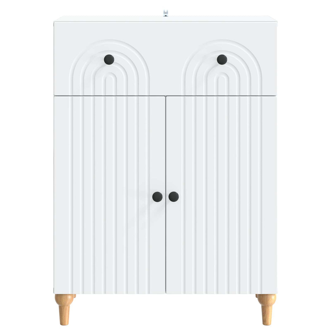 Sideboard Hvid 66 x 34,5 x 90 cm Konstrueret træ