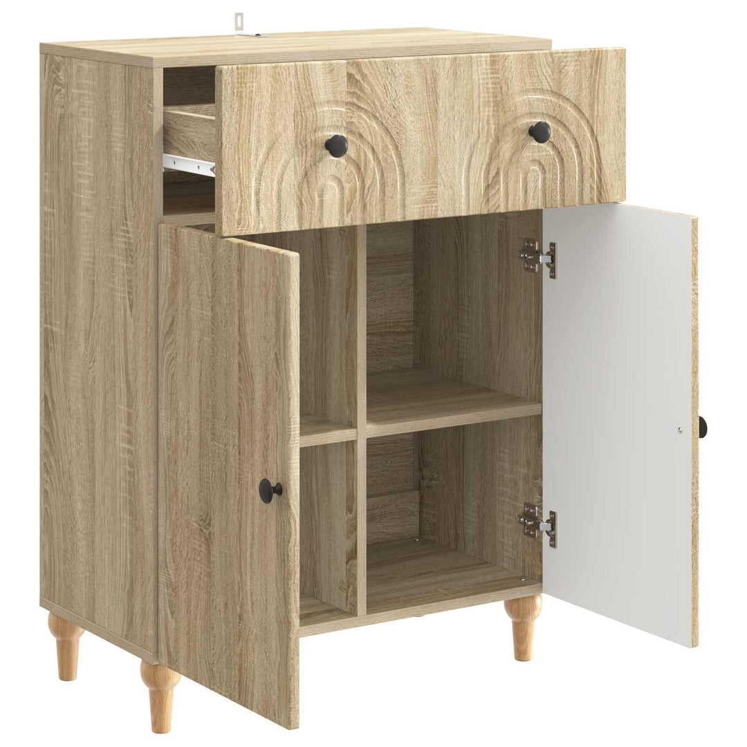 Sideboard Sonoma-eg 66 x 34,5 x 90 cm Konstrueret træ