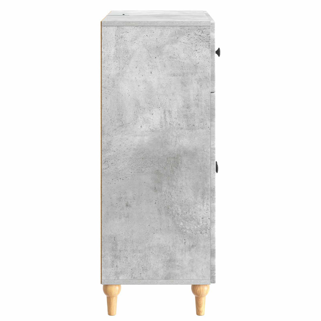 Sideboard med skuffe Betongrå 66 x 34,5 x 90 cm Konstrueret træ
