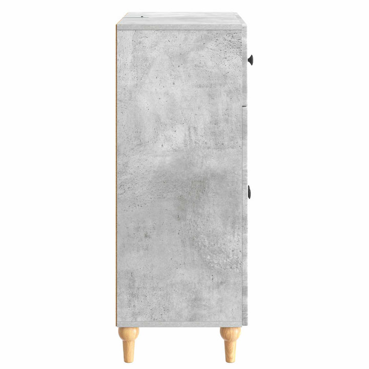 Sideboard med skuffe Betongrå 66 x 34,5 x 90 cm Konstrueret træ