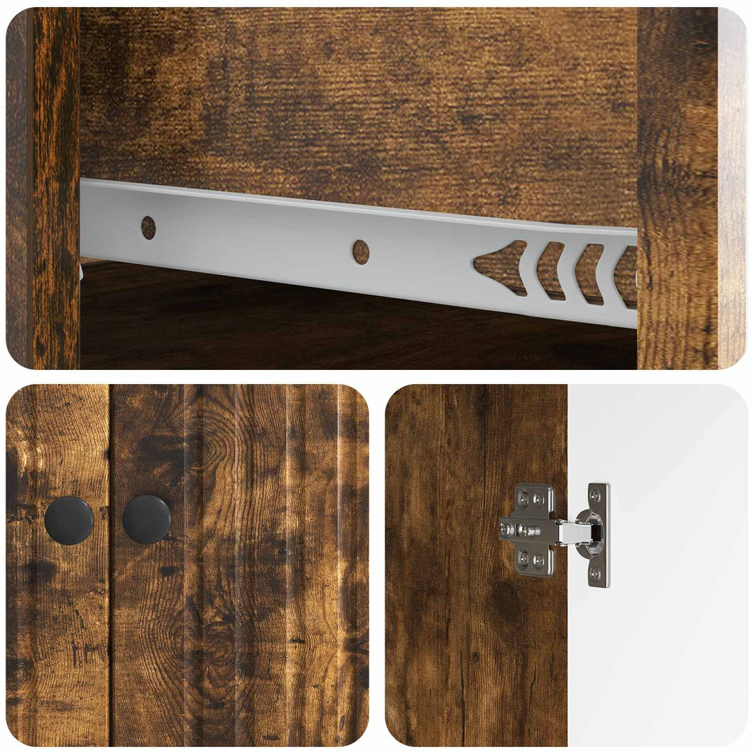 Sideboard Røget eg 66 x 34,5 x 90 cm Konstrueret træ