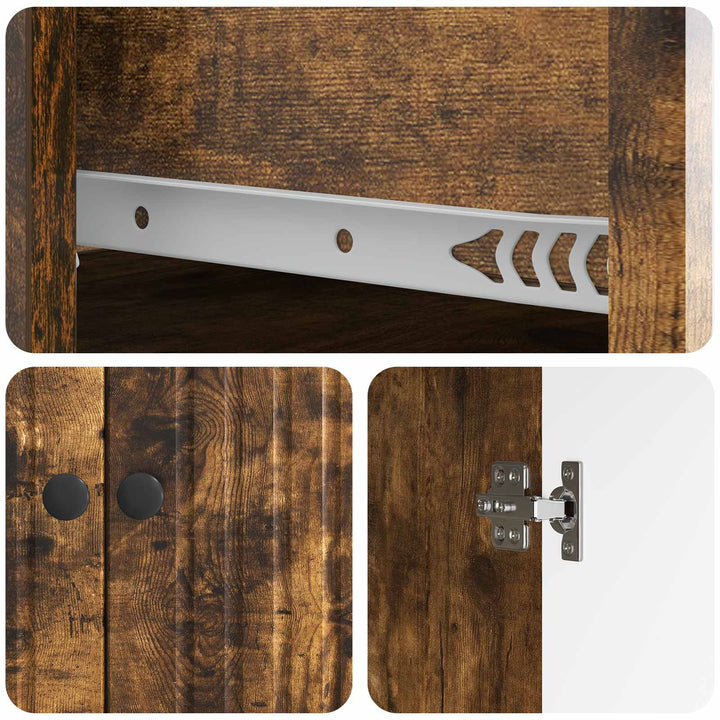 Sideboard Røget eg 66 x 34,5 x 90 cm Konstrueret træ
