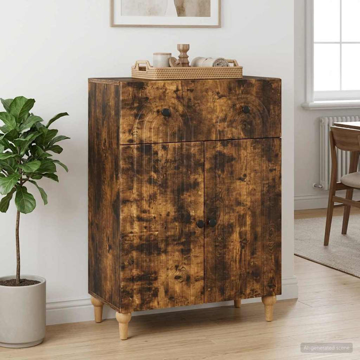 Sideboard Røget eg 66 x 34,5 x 90 cm Konstrueret træ
