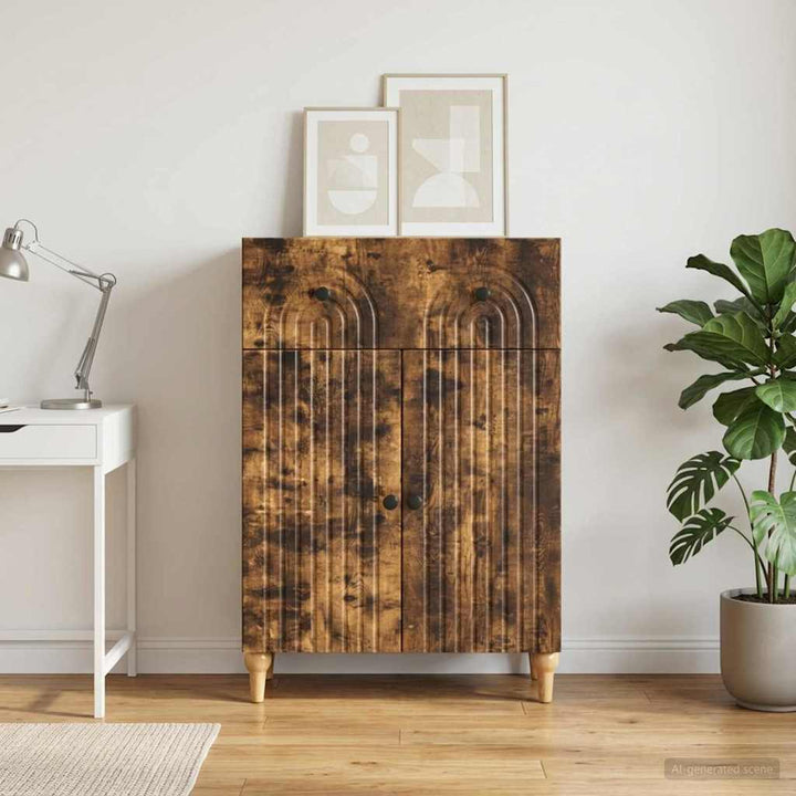 Sideboard Røget eg 66 x 34,5 x 90 cm Konstrueret træ