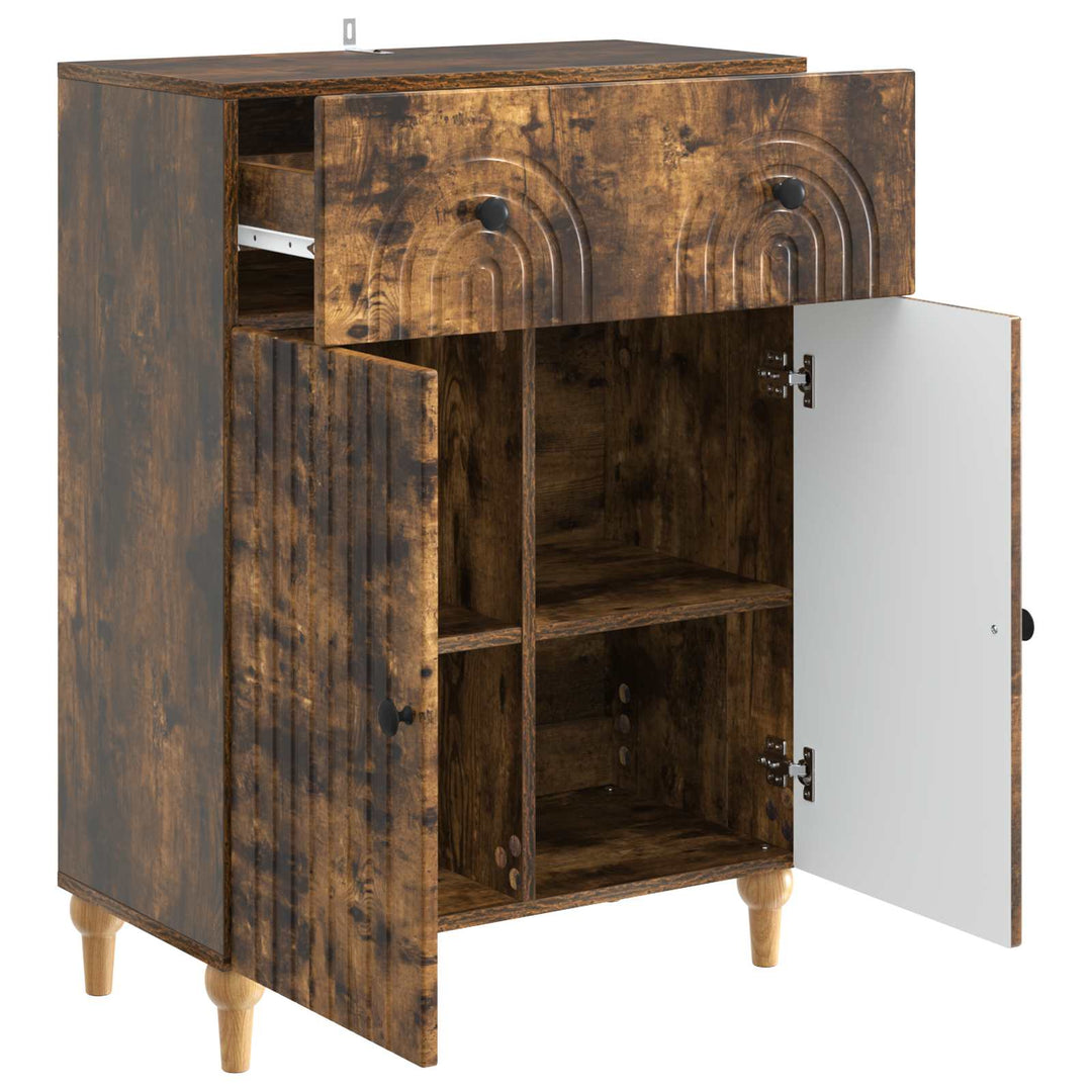 Sideboard Røget eg 66 x 34,5 x 90 cm Konstrueret træ