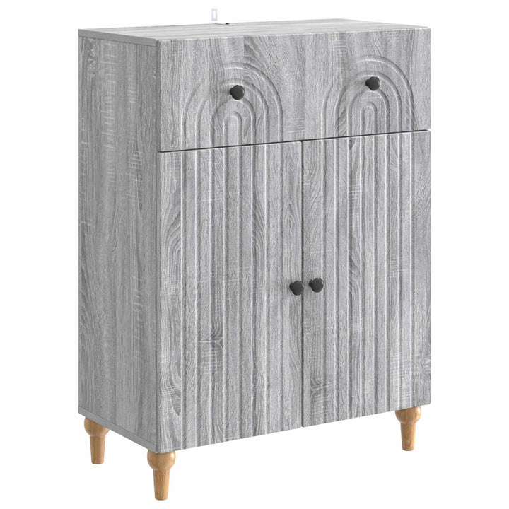 Sideboard Grå sonoma-eg 66 x 34,5 x 90 cm Konstrueret træ