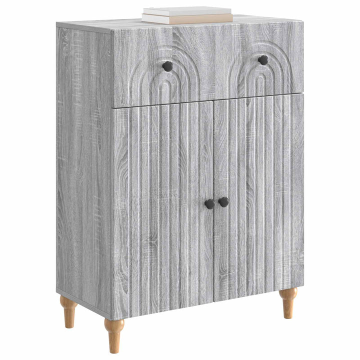 Sideboard Grå sonoma-eg 66 x 34,5 x 90 cm Konstrueret træ