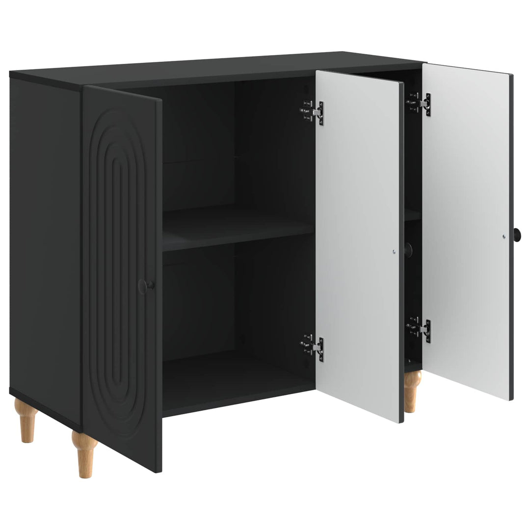 Sideboard Sort 89 x 34,5 x 80 cm Konstrueret træ