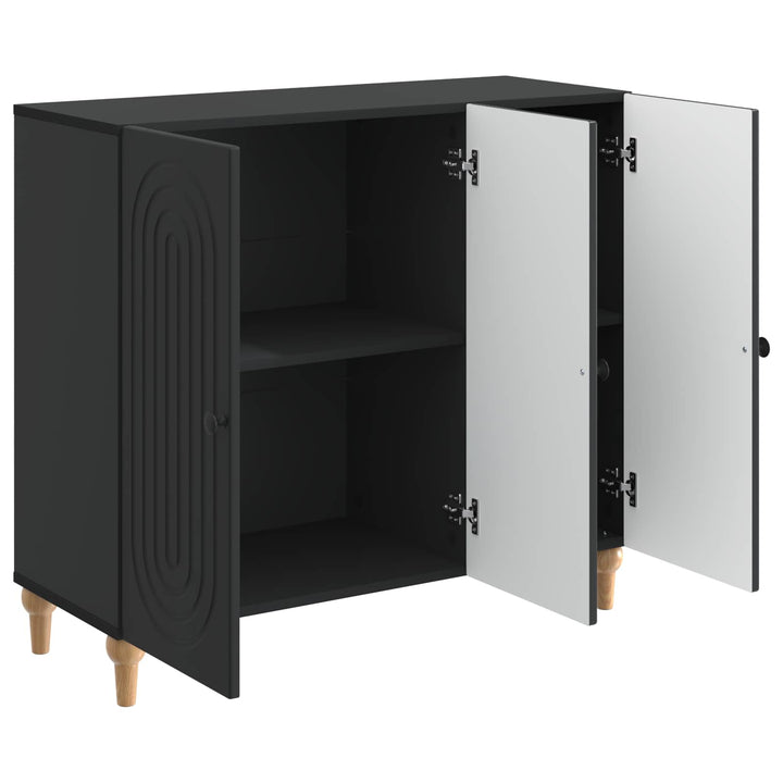 Sideboard Sort 89 x 34,5 x 80 cm Konstrueret træ