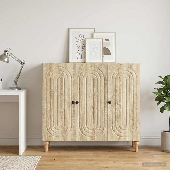 Sideboard Sonoma-eg 89 x 34,5 x 80 cm Konstrueret træ