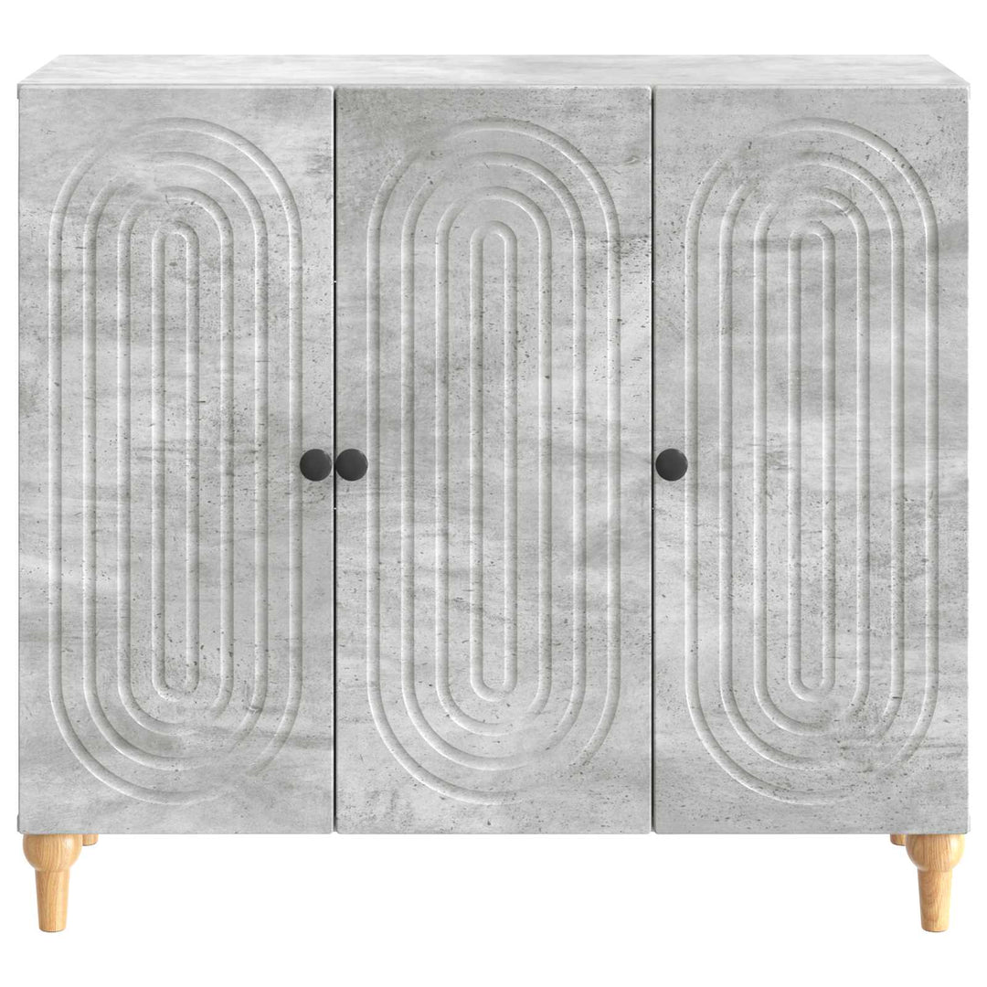 Sideboard Betongrå 89 x 34,5 x 80 cm Konstrueret træ