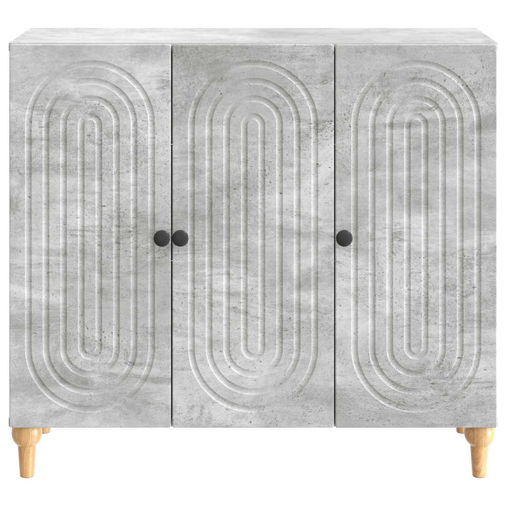 Sideboard Betongrå 89 x 34,5 x 80 cm Konstrueret træ