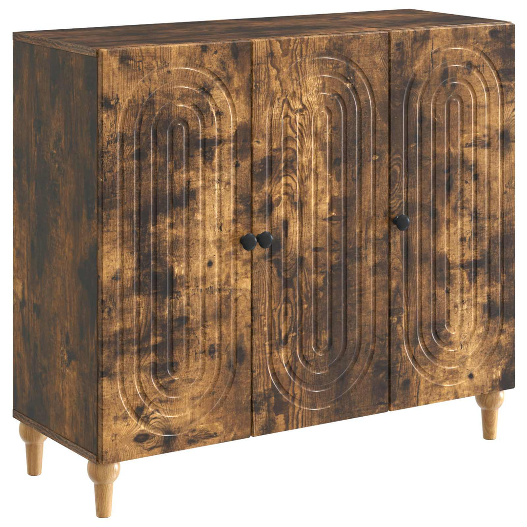 Sideboard Røget eg 89 x 34,5 x 80 cm Konstrueret træ