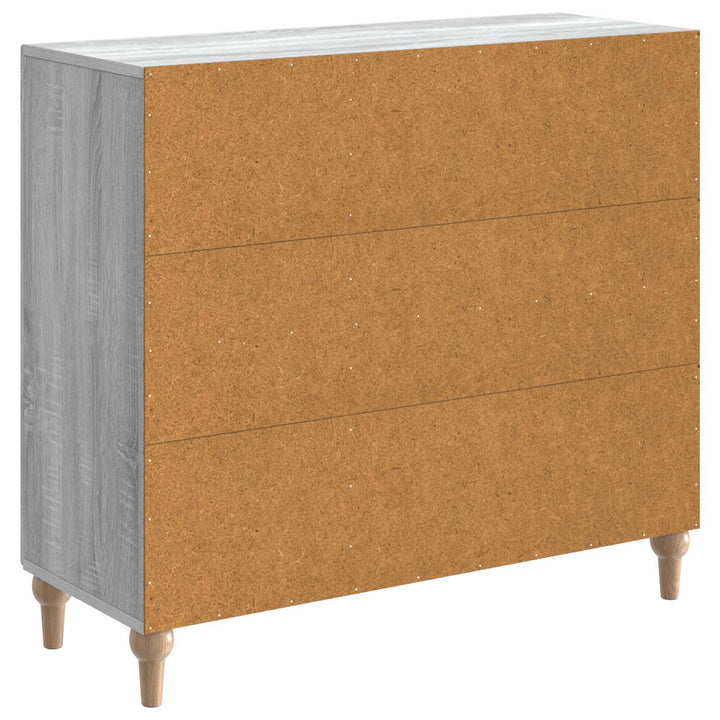 Sideboard Grå sonoma-eg 89 x 34,5 x 80 cm Konstrueret træ
