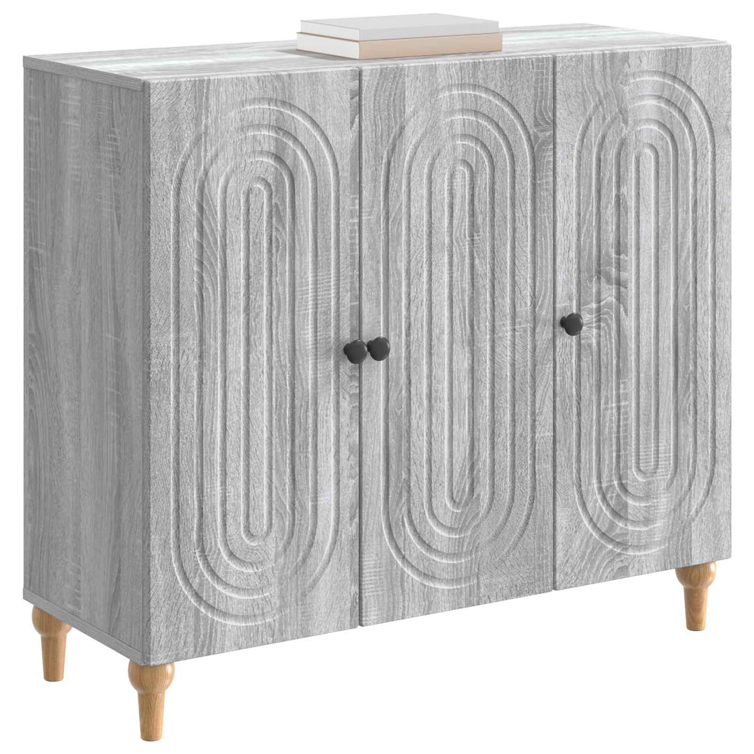 Sideboard Grå sonoma-eg 89 x 34,5 x 80 cm Konstrueret træ