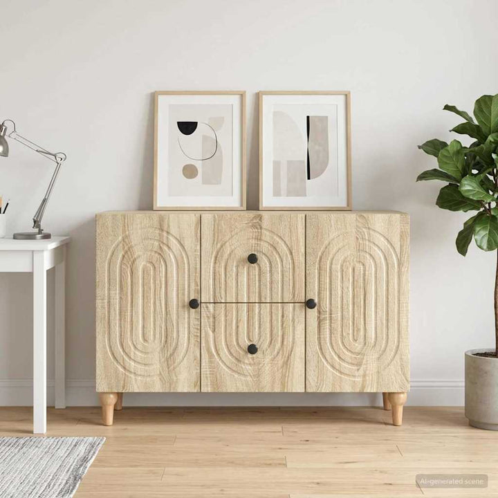 TV-skab med skuffe Sonoma-eg 89 x 34,5 x 60 cm Konstrueret træ