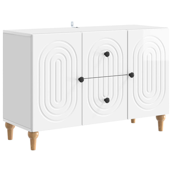 TV-skab Hvid højglans 89 x 34,5 x 60 cm Konstrueret træ