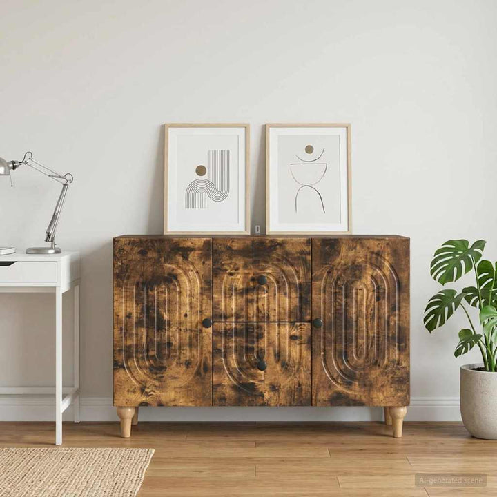 TV-skab Røget eg 89 x 34,5 x 60 cm Konstrueret træ