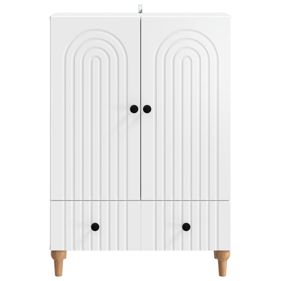 Sideboard Hvid 66 x 34,5 x 95 cm Konstrueret træ