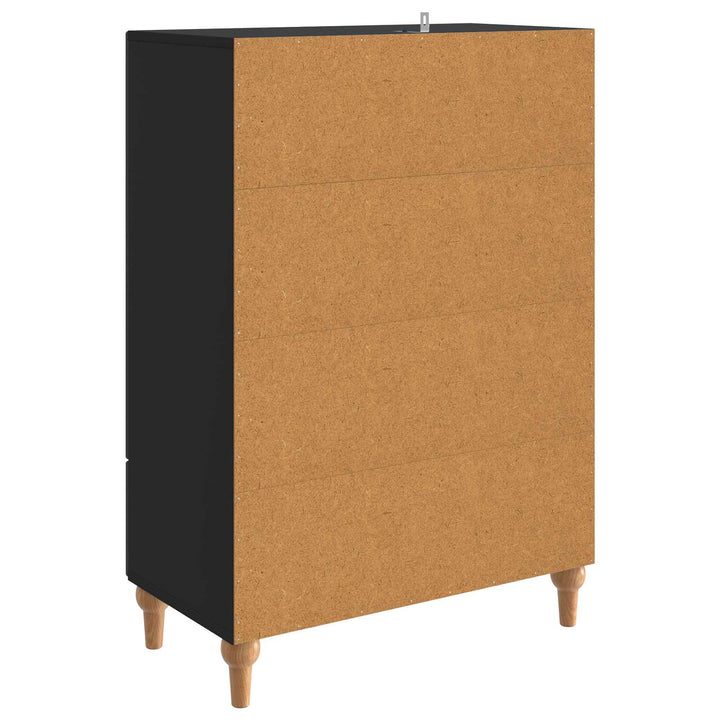 Sideboard med skuffe Sort 66 x 34,5 x 95 cm Konstrueret træ