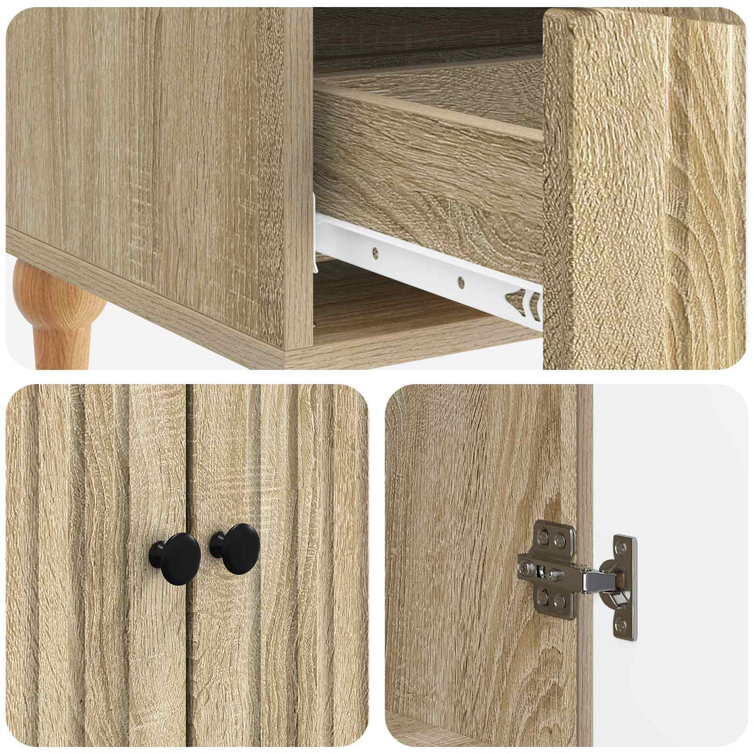 Sideboard Sonoma-eg 66 x 34,5 x 95 cm Konstrueret træ