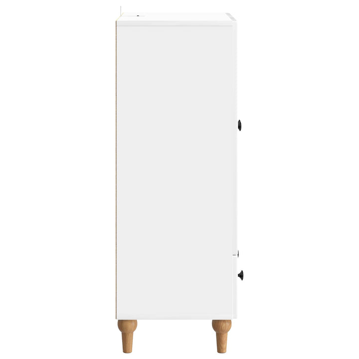 Sideboard Hvid højglans 66 x 34,5 x 95 cm Konstrueret træ