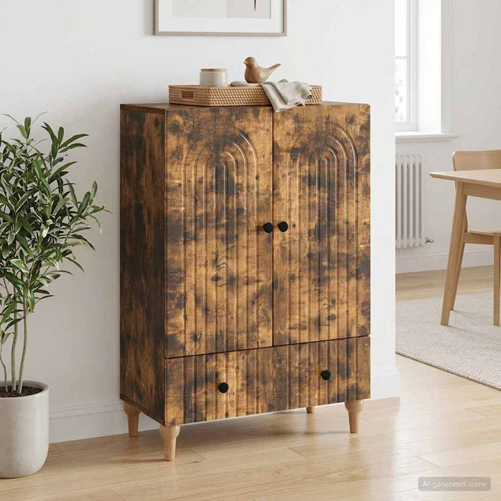 Sideboard Røget eg 66 x 34,5 x 95 cm Konstrueret træ