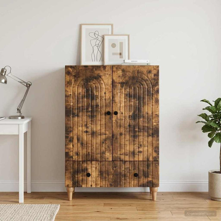 Sideboard Røget eg 66 x 34,5 x 95 cm Konstrueret træ