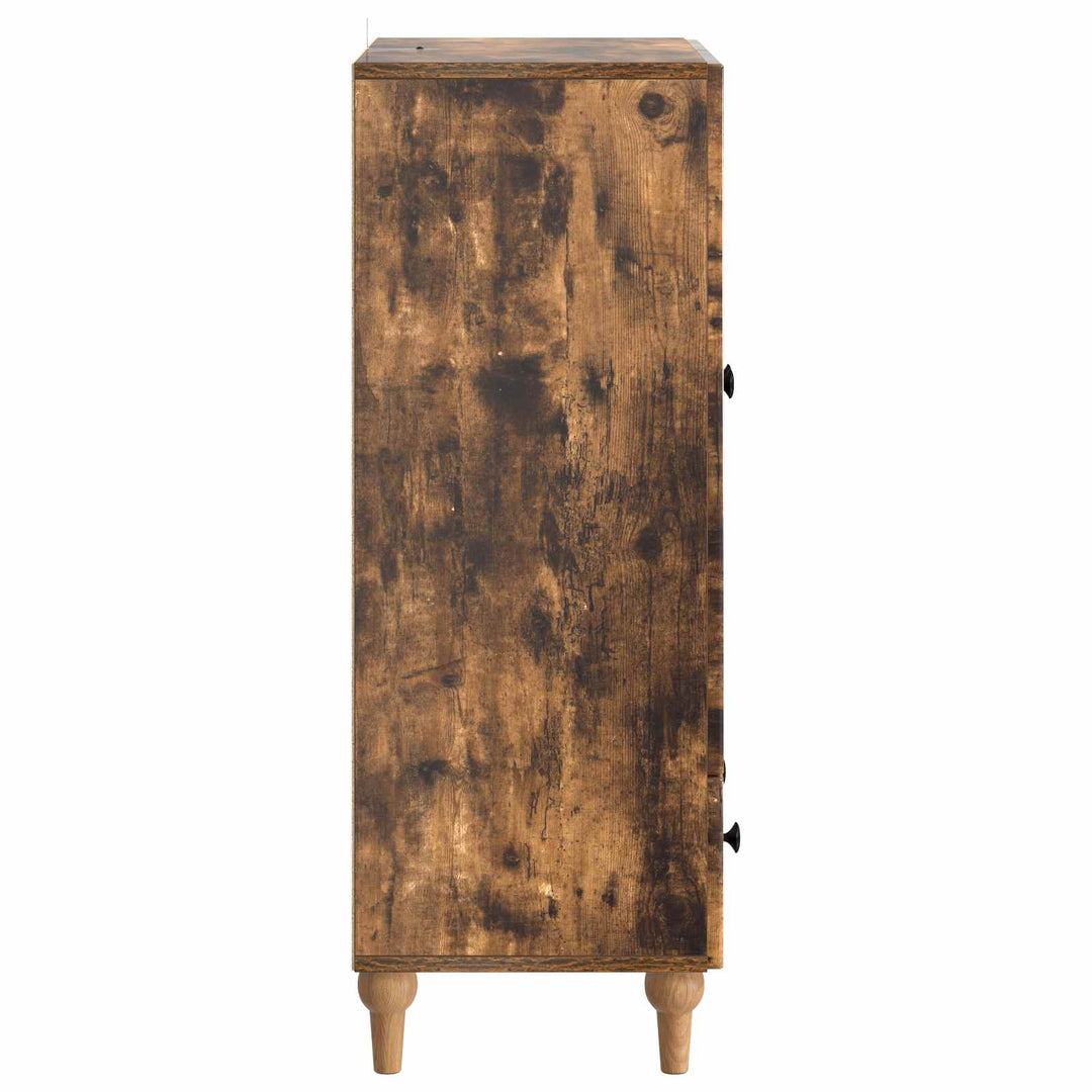 Sideboard med skuffe Røget eg 66 x 34,5 x 95 cm Konstrueret træ