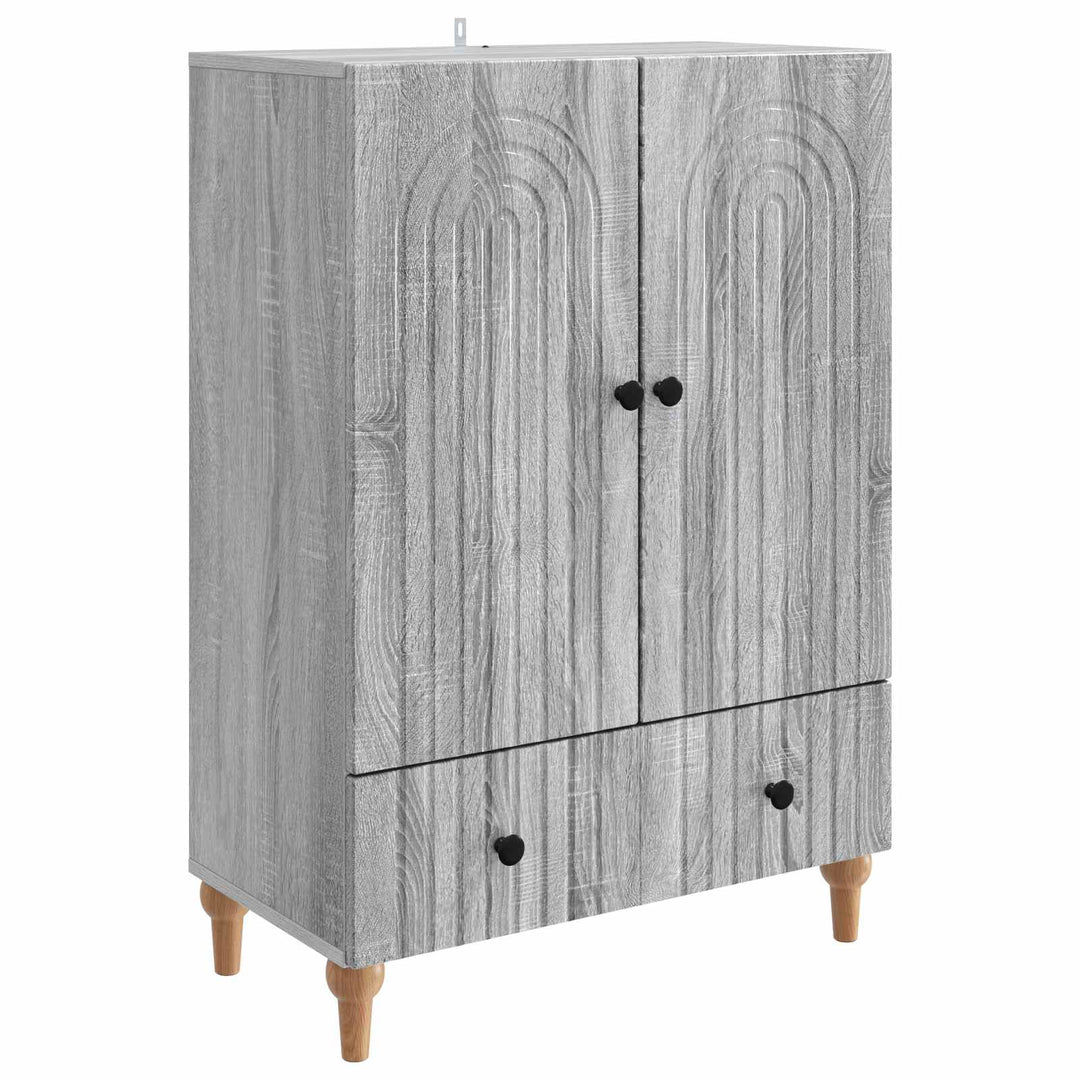 Sideboard Grå sonoma-eg 66 x 34,5 x 95 cm Konstrueret træ