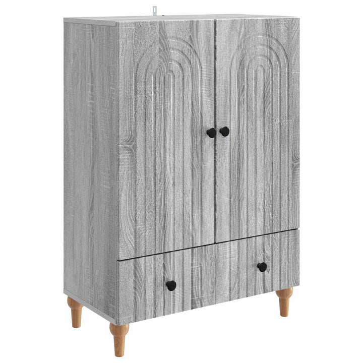 Sideboard Grå sonoma-eg 66 x 34,5 x 95 cm Konstrueret træ