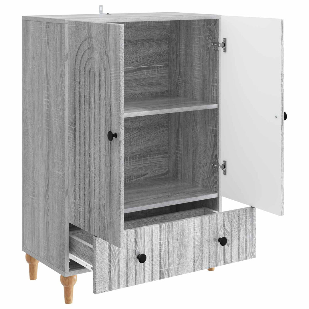 Sideboard Grå sonoma-eg 66 x 34,5 x 95 cm Konstrueret træ