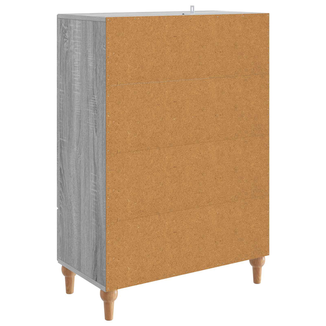 Sideboard Grå sonoma-eg 66 x 34,5 x 95 cm Konstrueret træ