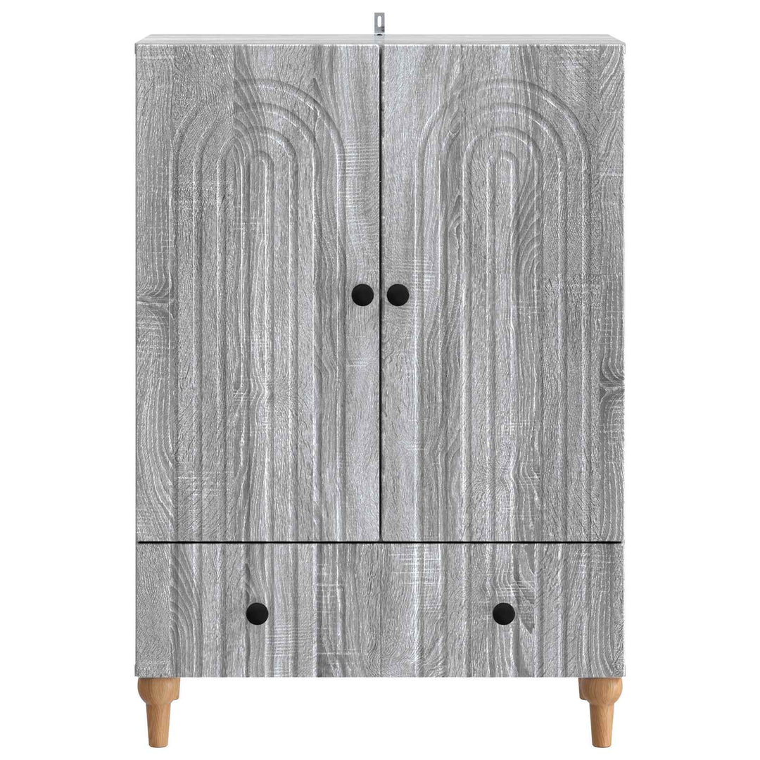 Sideboard Grå sonoma-eg 66 x 34,5 x 95 cm Konstrueret træ