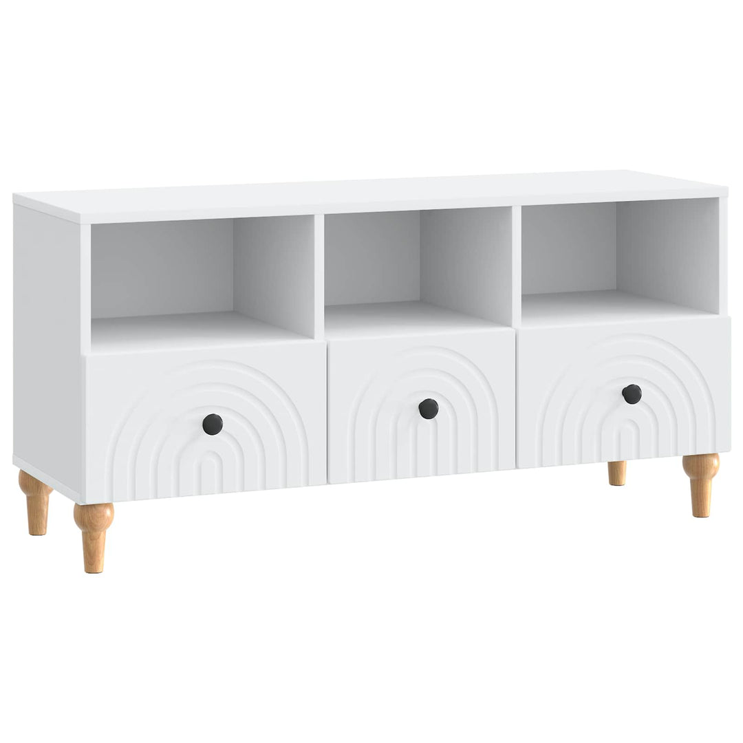 TV-skab Hvid 102 x 34,5 x 50 cm Konstrueret træ