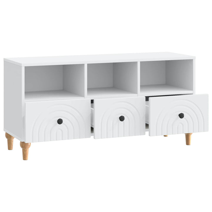 TV-skab Hvid 102 x 34,5 x 50 cm Konstrueret træ
