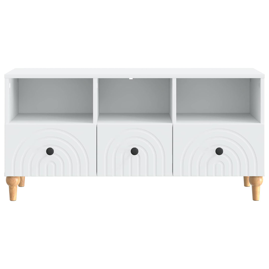 TV-skab Hvid 102 x 34,5 x 50 cm Konstrueret træ