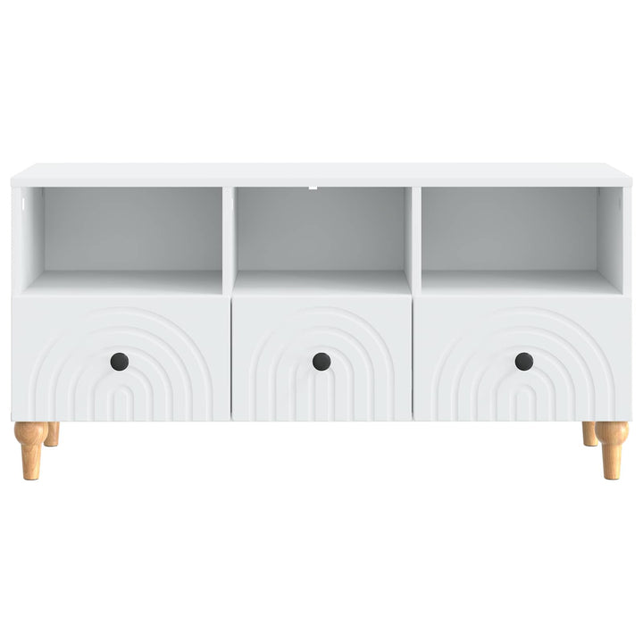 TV-skab Hvid 102 x 34,5 x 50 cm Konstrueret træ