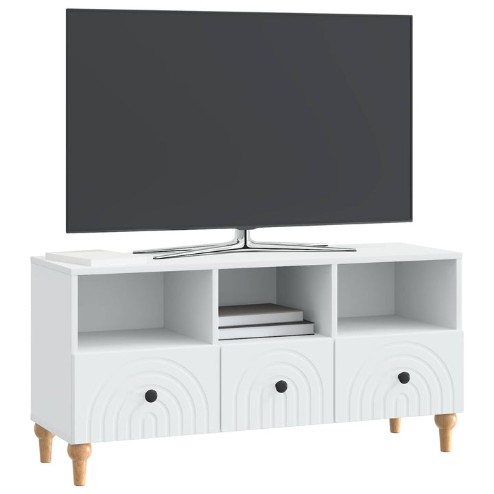 TV-skab Hvid 102 x 34,5 x 50 cm Konstrueret træ