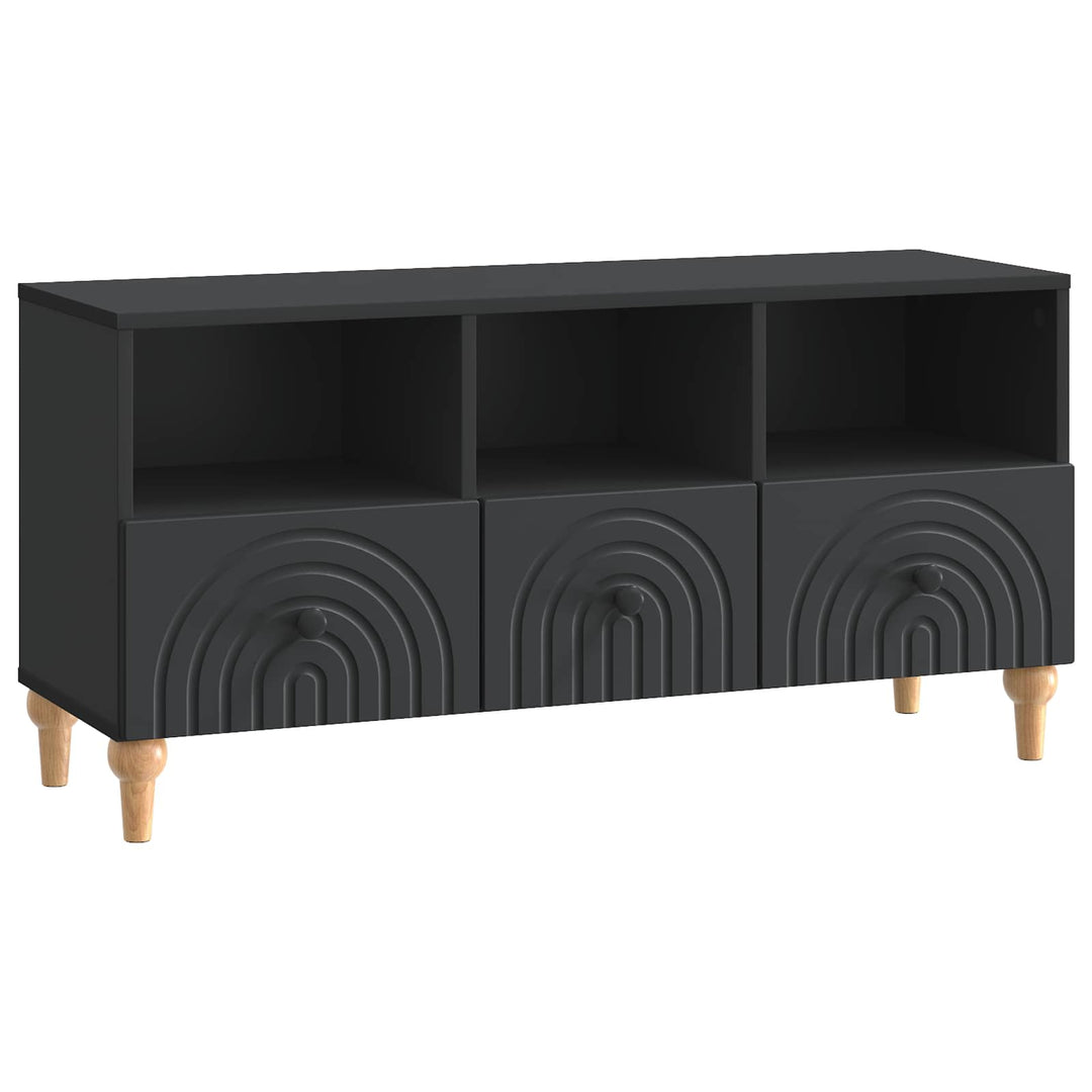 TV-skab Sort 102 x 34,5 x 50 cm Konstrueret træ