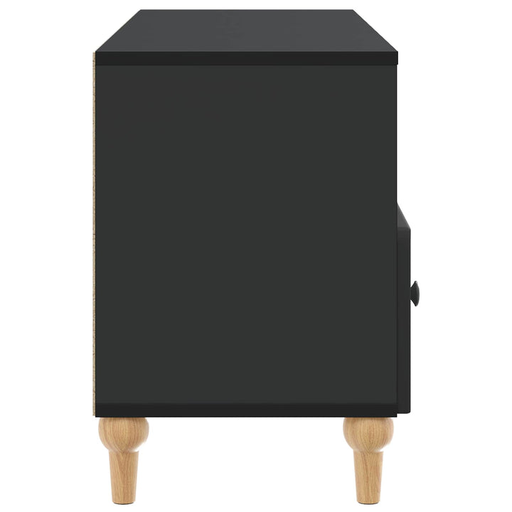 TV-skab Sort 102 x 34,5 x 50 cm Konstrueret træ